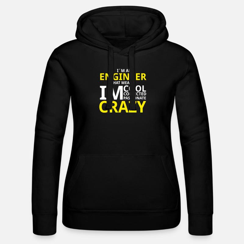 Crazy Engineer - Women’s Hooded Sweater by Russell - black