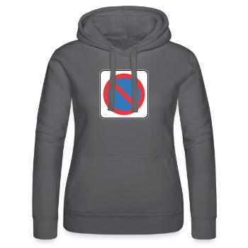 Road sign restricted - Women’s Hooded Sweater by Russell - black - Front - Marisol (170cm)