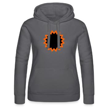 Flicken Symbol Fahrrad Flicken Design Shirt - Frauen Kapuzen Sweater von Russell - Schwarz - Vorne - Marisol (170cm)