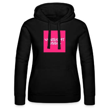 Vorsicht Bissig Mundschutz Nasenschutz - Frauen Kapuzen Sweater von Russell - Schwarz - Vorne - Marisol (170cm)
