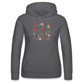 Cadeau mignon d'amant de nature de fleur de motif d'impression florale - Sweat à capuche Russell Femme - noir - Devant - Marisol (170cm)
