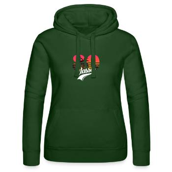 Jahrgang 1980-80 Jahre - Frauen Kapuzen Sweater von Russell - Flaschengrün - Vorne - Liana (172cm)
