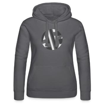 Abstraktes Design - Frauen Kapuzen Sweater von Russell - Schwarz - Vorne - Marisol (170cm)