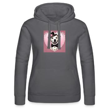 Chien de conception d’art steampunk avec chapeau et noeud papillon - Sweat à capuche Russell Femme - noir - Devant - Marisol (170cm)