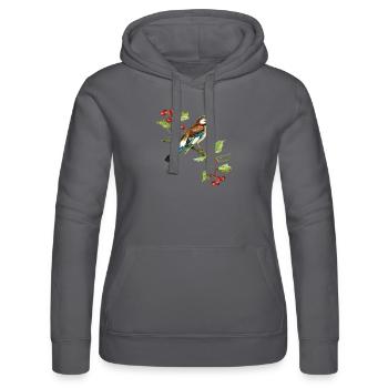 Bunter Vogel - Frauen Kapuzen Sweater von Russell - Schwarz - Vorne - Marisol (170cm)