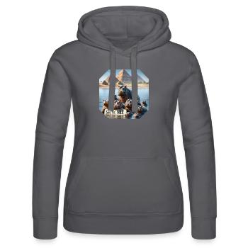 Famille des hippopotames - Sweat à capuche Russell Femme - noir - Devant - Marisol (170cm)