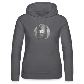 Mond-Radtour - Frauen Kapuzen Sweater von Russell - Schwarz - Vorne - Marisol (170cm)