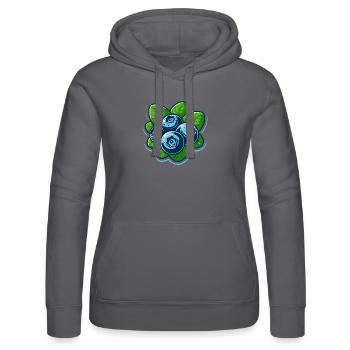 Heidelbeeren Beeren - Frauen Kapuzen Sweater von Russell - Schwarz - Vorne - Marisol (170cm)