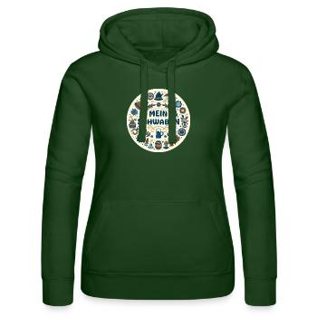 My Swabian Bavaria - Women’s Hooded Sweater by Russell - bottle green - Front - Liana (172cm)