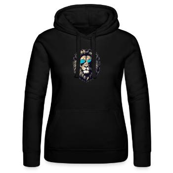 Shades of the Jungle - Women’s Hooded Sweater by Russell - black - Front - Marisol (170cm)