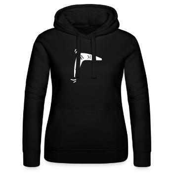 karma baby. Karma ist alles! Nix ohne Karma. - Frauen Kapuzen Sweater von Russell - Schwarz - Vorne - Marisol (170cm)