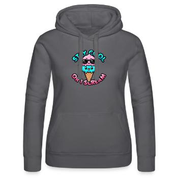 Kawaii Frozen Treat – Bleib cool oder ich schreie - Frauen Kapuzen Sweater von Russell - Schwarz - Vorne - Marisol (170cm)