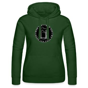 Bees here - Oder ich fall um! - Women’s Hooded Sweater by Russell - bottle green - Front - Liana (172cm)