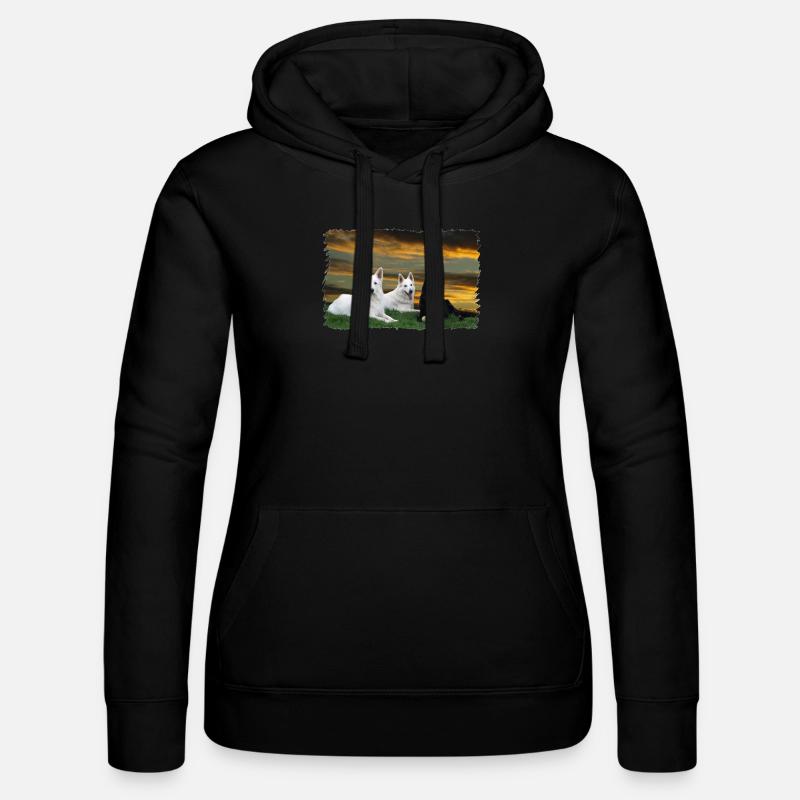 Noir blanc - Sweat à capuche Russell Femme - noir