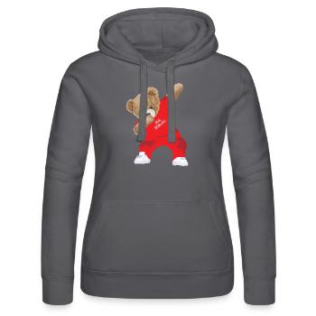 Dabbing Teddy - Frauen Kapuzen Sweater von Russell - Schwarz - Vorne - Marisol (170cm)