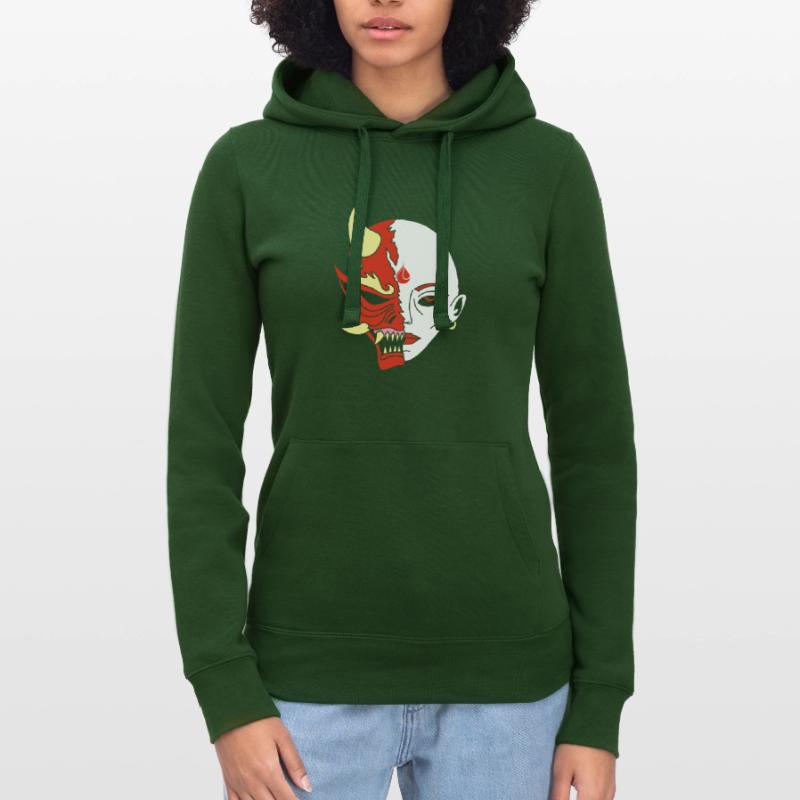 Mensch oder Dämon? Frauen Kapuzen Sweater von Russell