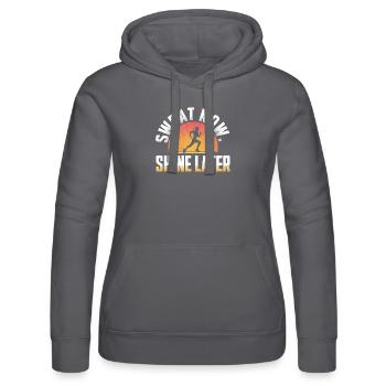Fitness & Lauf-Motiv für Sportler & Fitnessfans - Frauen Kapuzen Sweater von Russell - Schwarz - Vorne - Marisol (170cm)