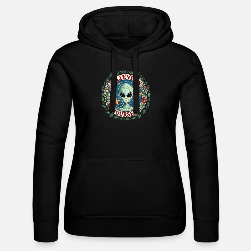 Croyez en vous, Alien - Sweat à capuche Russell Femme - noir