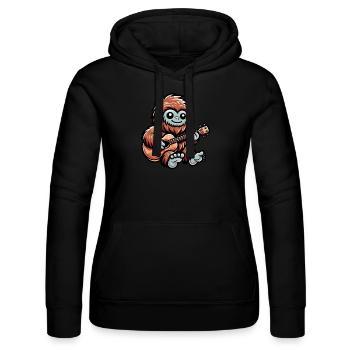 Bigfoot jouant de la guitare - Sweat à capuche Russell Femme - noir - Devant - Marisol (170cm)