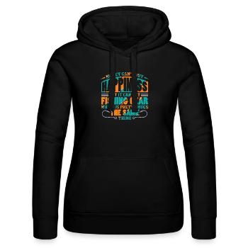 Angler Fisherman Petri Disciple Saying Fishing Funny - Women’s Hooded Sweater by Russell - black - Front - Marisol (170cm)