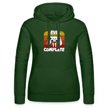 11th Anniversary - Gamer Video Games - Women’s Hooded Sweater by Russell - bottle green - Front - Liana (172cm)