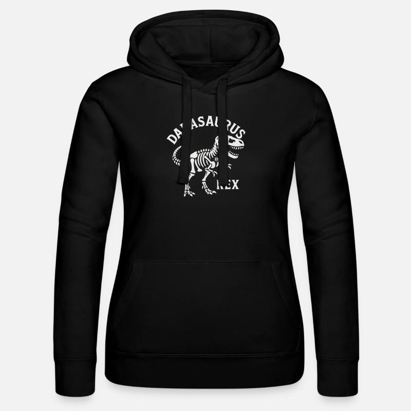 Daddysaurus Rex T-Rex Dinosaurier Papa Geschenk - Frauen Kapuzen Sweater von Russell - Schwarz