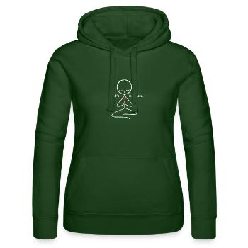 méditation - Sweat à capuche Russell Femme - vert bouteille - Devant - Liana (172cm)