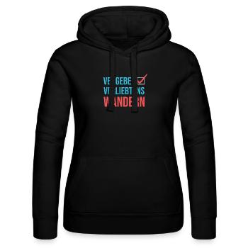 Wandern Klettern Statement Bergwanderung Wanderer - Frauen Kapuzen Sweater von Russell - Schwarz - Vorne - Marisol (170cm)