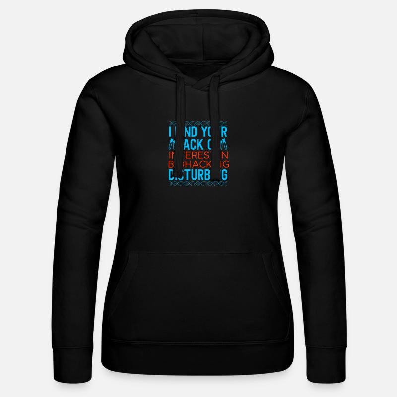 Biohacking Design - Frauen Kapuzen Sweater von Russell - Schwarz