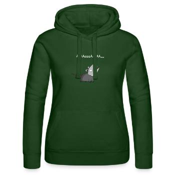 Opossum - Frauen Kapuzen Sweater von Russell - Flaschengrün - Vorne - Liana (172cm)