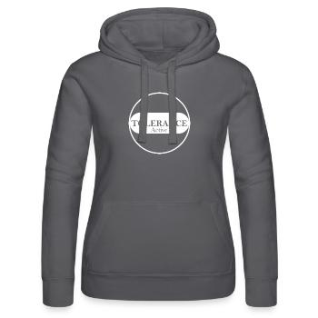 Design von Toleranz- und Liebessymbolen - Frauen Kapuzen Sweater von Russell - Schwarz - Vorne - Marisol (170cm)