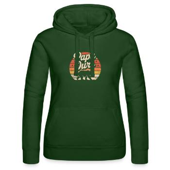 Papa Ours au coucher soleil - Frauen Kapuzen Sweater von Russell - Flaschengrün - Vorne - Liana (172cm)