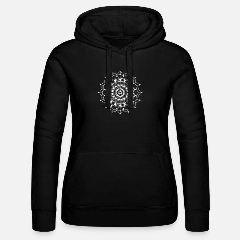 mandala - Sweat à capuche Russell Femme - noir
