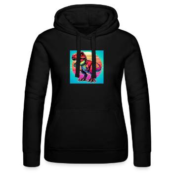 Dinosaurier - Frauen Kapuzen Sweater von Russell - Schwarz - Vorne - Marisol (170cm)