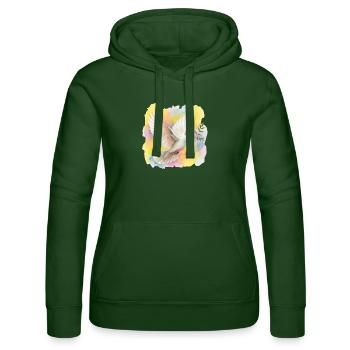 Colombe de la Paix - Sweat à capuche Russell Femme - vert bouteille - Devant - Liana (172cm)