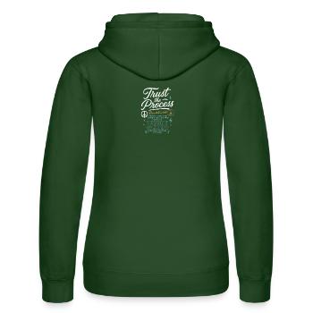 Trust_the_Process - Frauen Kapuzen Sweater von Russell - Flaschengrün - Hinten - Liana (172cm)