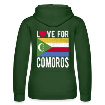 Komoros Souvenir - Sweat à capuche Russell Femme - vert bouteille - Dos - Liana (172cm)