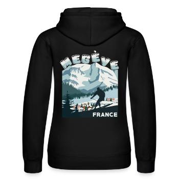 Megève France Souvenir - Sweat à capuche Russell Femme - noir - Dos - Marisol (170cm)