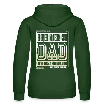 Technicien en génie Papa Cadeau - Sweat à capuche Russell Femme - vert bouteille - Dos - Liana (172cm)
