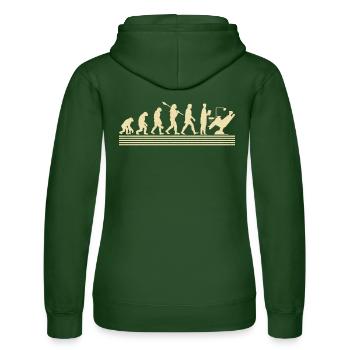 Évolution du dentiste - Sweat à capuche Russell Femme - vert bouteille - Dos - Liana (172cm)