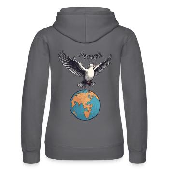Paix mondiale sur Terre - Sweat à capuche Russell Femme - noir - Dos - Marisol (170cm)