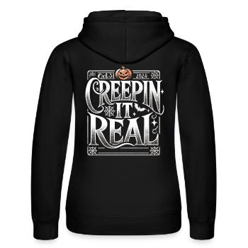 Creepin' It Real - Elegantes Halloween Shirt - Frauen Kapuzen Sweater von Russell - Schwarz - Hinten - Marisol (170cm)