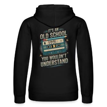 Oldschool 1991 – Un vrai classique - Sweat à capuche Russell Femme - noir - Dos - Marisol (170cm)