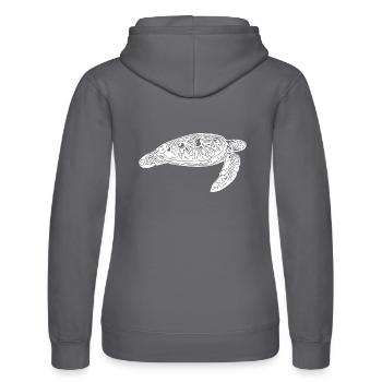 Élégante tortue d’eau vintage flottante - Sweat à capuche Russell Femme - noir - Dos - Marisol (170cm)