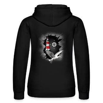 Seagull Lighthouse Boussole Maritime - Sweat à capuche Russell Femme - noir - Dos - Marisol (170cm)