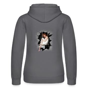 Girl Emotions Feelings Depression Grief - Women’s Hooded Sweater by Russell - black - Back - Marisol (170cm)