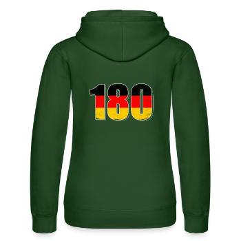 180 cent quatre-vingts fléchettes drapeau allemand - Sweat à capuche Russell Femme - vert bouteille - Dos - Liana (172cm)