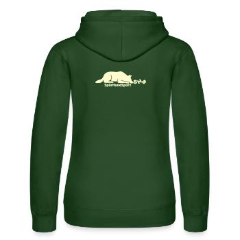 SHS Logo lemon - Frauen Kapuzen Sweater von Russell - Flaschengrün - Hinten - Liana (172cm)