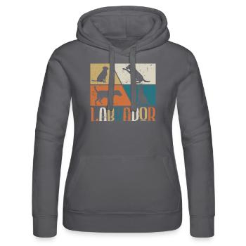Labrador - Frauen Kapuzen Sweater von Russell - Navy - Vorne - Marisol (170cm)