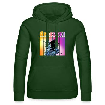 Apres ski - Sweat à capuche Russell Femme - vert bouteille - Devant - Liana (172cm)